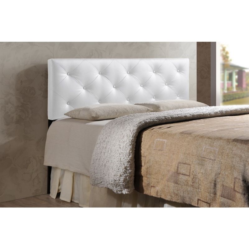 Queen Baltimore Modern and Contemporary Faux Leather Upholstered Headboard White - Baxton Studio, 3 of 4