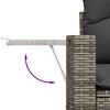 vidaXL 9 Piece Patio Sofa Set with Cushions Gray Poly Rattan - Without Table - 3 of 4