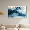 Art Remedy Inked Waves Blue Abstract Wall Art Framed - 2 of 4