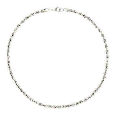 Slate by Rebl Rope Chain Necklace  Stainless Steel