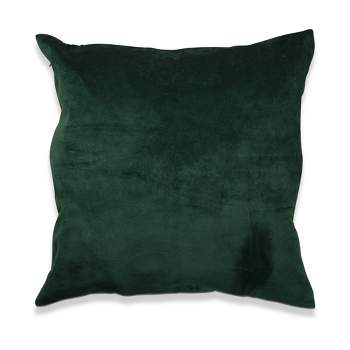 tagltd Velvet Pillow Emerald Throw Pillow Solid Square For Bed Couch Living Room