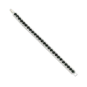 SOHI Women's Emerald Green Stripe Tennis Bracelet - 1 of 4
