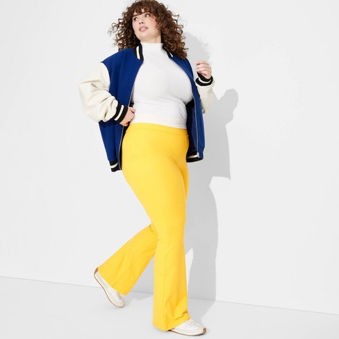 Women s Game Day High waisted Butterbliss Flare Leggings Wild Fable Yellow 2x Target