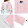PAVILIA Wearable Blanket with Sleeves for Women Men Adults, Warm Soft Plush Snuggle Pocket Sleeved TV Throw - 3 of 4