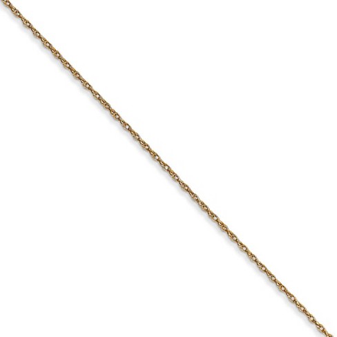 Black Bow Jewelry 0.5mm, 14k Yellow Gold, Cable Rope Chain Necklace - image 1 of 4