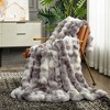 Cozy Bliss Faux Fur Throw Blankets, Plush Fuzzy Soft Thick Bubble Blanket for Sofa, Bedroom, Living Room - 2 of 4