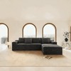 Resenkos 104" Right Chaise Sectional Sofa, L-Shaped Cloud Design with Deep Seating and No Assembly, Grey - 2 of 4