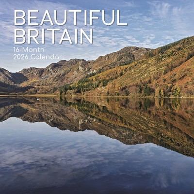 2026 Square Wall Calendar, Beautiful Britain, 16-Month Scenic Theme, 180 Reminder Stickers (12x12 In)
