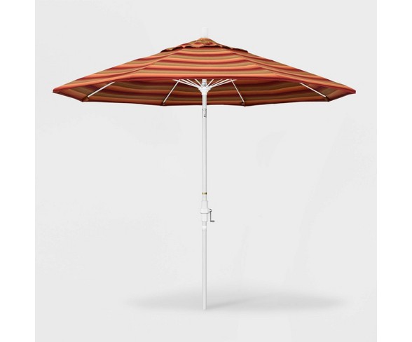 9' Sun Master Patio Umbrella Collar Tilt Crank Lift - Sunbrella Astoria Sunset - California Umbrella