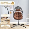 Maggift Patio Accent Chairs, Hanging Basket Egg Chair with Stand, Indoor and Outdoor Swing Chair with Soft Cushion, Multicolored, 37"*36.61"*78.74" - 3 of 4