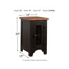 Valebeck Chair Side End Table Black/Brown - Signature Design by Ashley: Rustic Farmhouse Storage Accent Table - 4 of 4