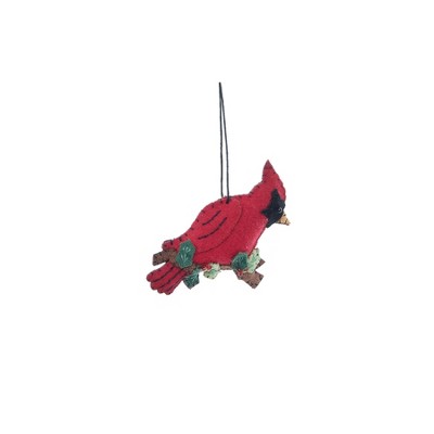 Gallerie II Felt Cardinal Heart Ornament