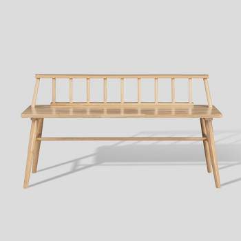 Transitional Low-Back Spindle Entryway Bench - Saracina Home