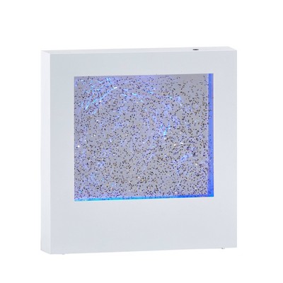 9" LED Glitter Light Box Silver - Adesso