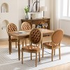 PU Leather French Tufted Armless Dining Chairs Set of 2 with Nailhead Trim and Wood Frame for Dining Room-Baofuwish - 3 of 4