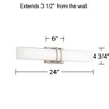 Possini Euro Design Exeter Modern Wall Lights Set of 2 Brushed Nickel Hardwire 4 3/4" Light Bar LED Fixture Silk Screened Glass for Bedroom Bathroom - 4 of 4