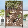 47-inches W x 72-inches H Brown Galvanized Sheet Screen Outdoor and lndoor Divider for Balcony Patio Garden Room Divider(Wide Street) - 2 of 4