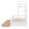 Wooden House Bed with 2 Drawers,Kids Bed with Storage Shelf - 4 of 4