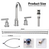 ORB Widespread Bathroom Faucet - 8-Inch 3-Hole Sink Faucet - 3 of 4