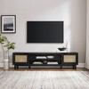 Modern Rattan-Door Low TV Stand for TVs up to 80 inches - 2 of 4