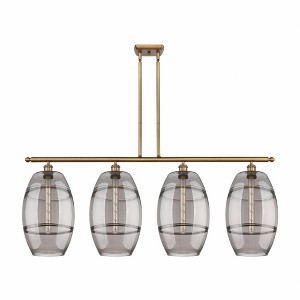 Vaz - 4 Light Stem Hung Island In Industrial Style-19 Inches Tall and 48.25 Inches Wide - 1 of 1