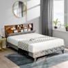 Infans Full Bed Frame Upholstered Platform Bed Mattress Foundation w/ Storage Headboard - 3 of 4
