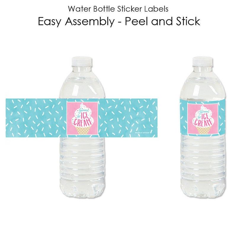 Big Dot of Happiness Scoop Up the Fun - Ice Cream - Sprinkles Party Water Bottle Sticker Labels - Set of 20, 2 of 6