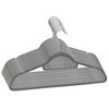 vidaXL 20 pcs Clothes Hanger Set Anti-slip Gray Velvet - 2 of 4