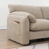 EHMKNP 108" L-Shaped Modular Sectional Sofa with Extra Wide 31.5" Seats, Movable Ottoman, Striped Chenille Fabric - 3 of 4
