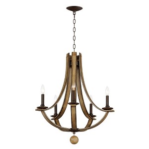 Maxim Lighting Basque 5 - Light Chandelier in  Driftwood/Anthracite - 1 of 4