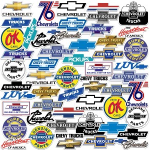 Chevrolet Branding 50ct Vinyl Large Deluxe Stickers Variety Pack - 1 of 4