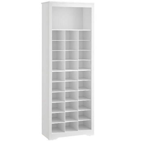 Tribesigns 8 Tier White MDF Shoe Cabinet