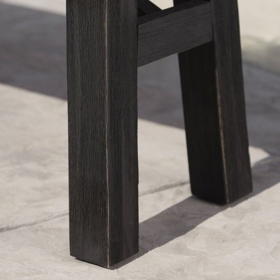 Betteravia Outdoor Acacia Wood Dining Bench with Brushed Mahogany Legs