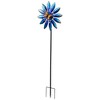 Northlight Blue Flower with Butterfly Outdoor Pinwheel Garden Stake - 4' - 3 of 4