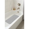 Home Mart Goods Grey Geometric Circles Vinyl Non-Slip Bathtub Shower Mat With Suction Cups -27" x 15" - 4 of 4