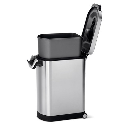 Large Brushed Stainless Steel Airtight Pet Food Storage Container