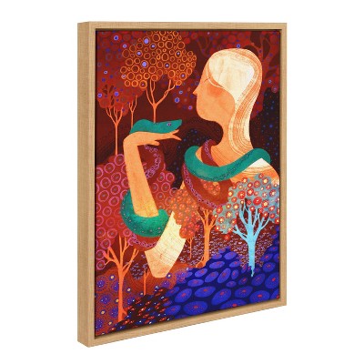Kate & Laurel All Things Decor 18"x24" Sylvie Eden Framed Canvas by Faryn Hughes Natural