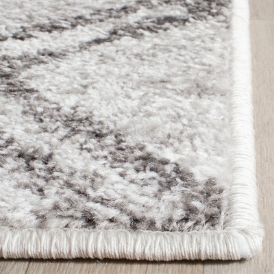 Chic Gray Geometric Tufted Rectangular Area Rug