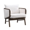 CAVINAS 1PC/2PCS Modern Accent Chair,Solid Wood Frame Padded Armchair,Plush High-Density Foam Living Room Chair for Reading Room,Bedroom,White - 2 of 4