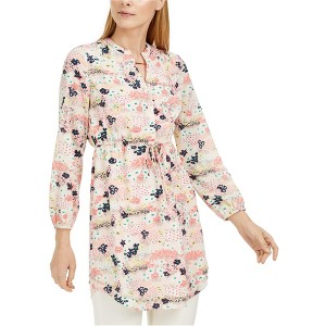 chinese dress ladies Alana Floral Boarder Print Shirt Dress Black  Girl In Mind