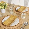 Jute Decorative Charger Brown - Threshold™: Geometric Round Placemat, Traditional Fall Decor, 16" Beige Jute - 2 of 4