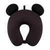 Disney Mickey Mouse Travel Neck Pillow with 3D Ears Black - 2 of 4