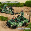 SYNCFUN 10-in-1 Military Helicopter Toys Set with Light, Sound, Trucks, Boat, Bike, Army Men, Weapons - Kids Gifts - 4 of 4