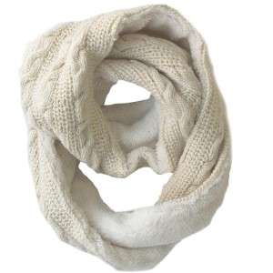 Trinitas Faux Shearling Lined Infinity Scarf_Nirvanna Designs - 1 of 4