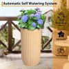 Modern Self Watering Pots for Indoor Outdoor Plants, Large Flower Pot with Water Monitoring Device and Hidden Wheels, Garden Pot - 4 of 4