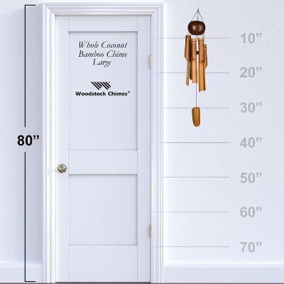 Large Natural Bamboo and Coconut Wind Chime