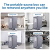 Vynxaria Portable Steam Sauna tent, Personal Home Spa, w/ Steam Generator, Remote Control, Foldable Chair,PVC pipes, with FCC & UL Certification,Grey - 3 of 4