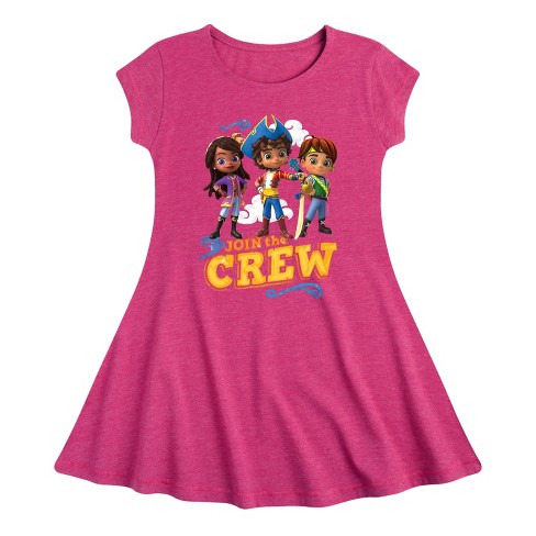 Girls' - Santiago of The Sea - Join The Crew Fit & Flair Cap Sleeve Dress - image 1 of 2