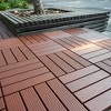 Gulches Plastic Interlocking Decking Tiles, 44 Packs, 12"x12"x0.8", Waterproof Brown, All-Weather for Backyard Pool Terrace - 2 of 4