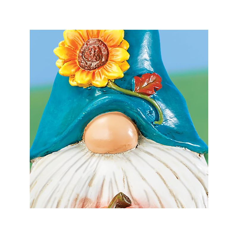 Collections Etc Hand-Painted Autumn Harvest Garden Gnome, 11"H, 3 of 4